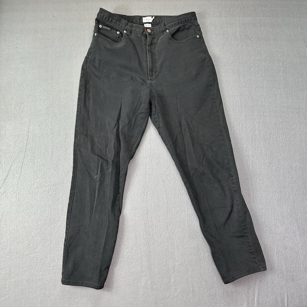 VTG Calvin Klein‎ Women's Original Straight Fit Jeans Black 90's Y2K Size 12